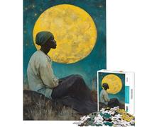 Puzzle da 1000 pezzi per ragazzi raffigurante una donna che guarda la luna Un gioco educativo e stimolante per tutta la famiglia adatto a ragazzi dai 14 anni in su (50x75cm)