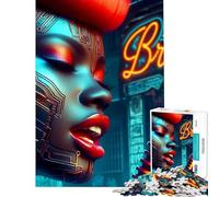 Puzzle da 1000 pezzi per ragazzi raffigurante una donna nera del jazz del Bronx Impegnativo da completare perfetto come decorazione o gioco rilassante adatto a ragazzi dai 14 anni in su (38x26cm)