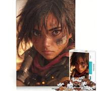 Puzzle da 1000 pezzi per ragazzi raffigurante una giovane donna dallo sguardo determinato un gioco impossibile ideale per decorare la casa una collezione d'artista o come oggetto di pregio 50x75cm