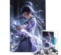 Puzzle da 1000 pezzi per ragazzi raffigurante una guerriera con la spada Difficile e stimolante ideale per la decorazione della casa o come giocattolo antistress Adatto a partire dai 14 anni (38x26cm)