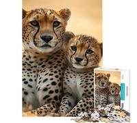 Puzzle da 1000 pezzi per ragazzi raffigurante una mamma ghepardo con il suo cucciolo Difficile e stimolante perfetto come decorazione Gioco educativo per ragazzi dai 14 anni in su 38x52cm