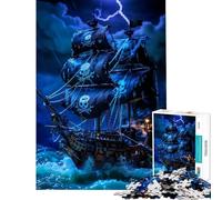 Puzzle da 1000 pezzi per ragazzi raffigurante una nave pirata in tempesta un gioco educativo e stimolante per tutta la famiglia ideale per alleviare lo stress e come regalo di compleanno (50x75cm)