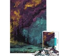 Puzzle da 1000 pezzi per ragazzi raffigurante una persona in una foresta con un cielo colorato Puzzle per adulti gioco rompicapo un'opera d'arte regalo di Natale o di compleanno (dimensioni 50x75cm)