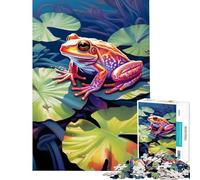 Puzzle da 1000 pezzi per ragazzi raffigurante una rana su una foglia un gioco educativo ideale come regalo di compleanno (dimensioni 38x26cm)