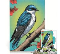 Puzzle da 1000 pezzi per ragazzi raffigurante una rondine sull'albero giocattolo fai-da-te interazione genitore-figlio compleanno e altre occasioni 38x52cm