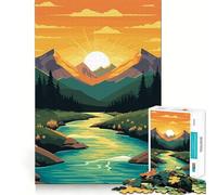 Puzzle da 1000 pezzi per ragazzi,raffigurante una splendida valle e montagna Gioco di squadra perfetto,stimolante per lo sviluppo cognitivo,ideale come regalo o attività rilassante per il compleanno