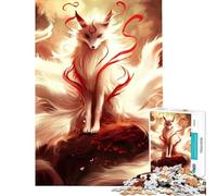 Puzzle da 1000 pezzi per ragazzi raffigurante una volpe a nove code con grafica digitale ideale per compleanni vacanze a casa o come passatempo educativo Adatto a partire dai 14 anni (38x52cm)