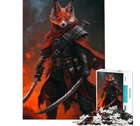 Puzzle da 1000 pezzi per ragazzi raffigurante una volpe guerriera con spade Difficile e stimolante ideale per la decorazione della casa e come giocattolo antistress Adatto a partire dai 14 anni