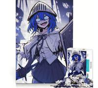 Puzzle da 1000 pezzi per ragazzi, ragazza cavaliere dai capelli blu, gioco educativo, allena la mente e la manualità, regalo per amici e familiari 38x26cm