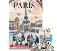 Puzzle da 1000 pezzi per ragazzi "Rapsodia parigina", gioco rilassante, di analisi e logica, per migliorare l'amore tra le coppie 38x26cm