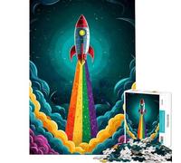 Puzzle da 1000 pezzi per ragazzi razzo arcobaleno ideale per compleanni e Natale Un gioco divertente e interattivo per ragazzi dai 14 anni in su 38x52cm