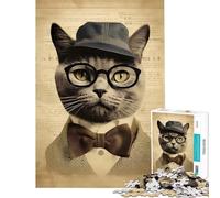 Puzzle da 1000 pezzi per ragazzi Re dei Gatti Vintage ideale per compleanni Natale e divertimento in famiglia Gioco per famiglie dai 14 anni in su 38x26cm