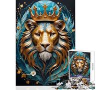 Puzzle da 1000 pezzi per ragazzi Re Leone Dorato Kintsugi gioco divertente taglio di precisione decorazione per la casa giocattolo per rafforzare l'amore tra le coppie (50x75cm)