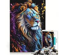 Puzzle da 1000 pezzi per ragazzi Re Leone Splash Art giochi rilassanti attività divertenti da fare a casa ottimo regalo per gli appassionati di videogiochi 38x26cm