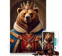 Puzzle da 1000 pezzi per ragazzi,Re Orso,gioco di squadra perfetto,gioco cognitivo,regalo,gioco rilassante,divertente attività per compleanno (38x52cm)