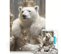 Puzzle da 1000 pezzi per ragazzi Re Orso Polare giochi rilassanti attività divertenti da fare a casa compleanno e Natale 50x75cm