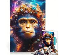 Puzzle da 1000 pezzi per ragazzi Re Scimmia gioco fai-da-te migliora la memoria con pezzi di forma casuale completamente ad incastro 50x75cm