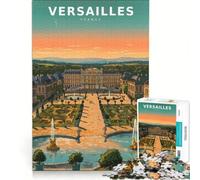 Puzzle da 1000 pezzi per ragazzi, Reggia di Versailles, decorazione da parete, stimola la memoria, compleanno e Natale 38x52cm