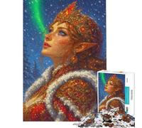 Puzzle da 1000 pezzi per ragazzi Regina degli elfi invernali con Aurora giocattolo educativo gioco pratico regalo di compleanno regalo di Babbo Natale segreto (dimensioni 50x75cm)