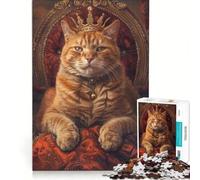 Puzzle da 1000 pezzi per ragazzi: Regina dei Gatti, Corona e Trono, Giocattolo decorativo da parete, Allena la mente e la mano, Ottimo regalo per gli appassionati di videogiochi 38x26cm
