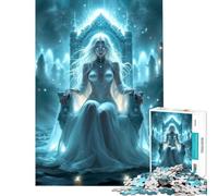 Puzzle da 1000 pezzi per ragazzi Regina di ghiaccio sul trono gioco educativo giocattolo educativo regalo di compleanno modello da assemblare (dimensioni 50x75cm)
