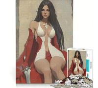 Puzzle da 1000 pezzi per ragazzi Regina guerriera in rosso gioco divertente e stimolante da completare ideale come regalo per tutta la famiglia 38x52cm