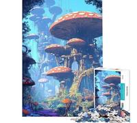 Puzzle da 1000 pezzi per ragazzi Regno dei Funghi Paesaggio Fantastico Puzzle per Ragazzi Giochi Divertenti Analisi e Logica Compleanno e Natale (Dimensioni 38x26cm)