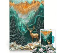 Puzzle da 1000 pezzi per ragazzi, Regno dei Monarchi e dei Cervi Dorati, Gioco Impossibile, Interazione genitore-figlio, Regalo di Natale e compleanno 38x52cm