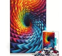 Puzzle da 1000 pezzi per ragazzi Regno del Caleidoscopio Colori e Curve Giochi Rilassanti Sfida Difficile Collezione d'Artisti Belle Arti 38x52cm