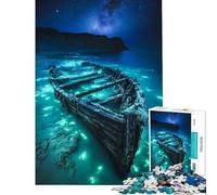 Puzzle da 1000 pezzi per ragazzi relitti fantasma bioluminescenti sotto le stelle Aiuta ad allenare il cervello Divertimento per tutta la famiglia Giochi educativi per ragazzi Gioco di puzzle offerto