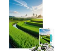 Puzzle da 1000 pezzi per ragazzi risaia all'alba ideale per compleanni Natale e divertimento in famiglia Gioco per famiglie dai 14 anni in su 50x75cm