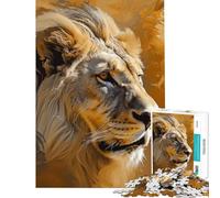 Puzzle da 1000 pezzi per ragazzi ritratto astratto di leone ideale per compleanni e Natale Un'opera d'arte un gioco impossibile per ragazzi dai 14 anni in su (38x26cm)