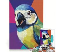 Puzzle da 1000 pezzi per ragazzi, ritratto colorato di cinciallegra eurasiatica, giocattolo fai-da-te, migliora la memoria, collezione d'artista, belle arti 38x26cm