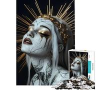 Puzzle da 1000 pezzi per ragazzi ritratto con alone dorato difficile e stimolante un'opera d'arte gioco divertente adatto a persone dai 14 anni in su (38x52cm)