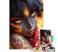 Puzzle da 1000 pezzi per ragazzi ritratto dello spirito del fuoco puzzle da 1000 pezzi decorazione per la casa giocattolo sfida impegnativa regali di Natale e compleanno (38x52cm)
