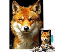 Puzzle da 1000 pezzi per ragazzi ritratto di cane Shiba Inu rosso puzzle di animali per adulti gioco pratico sfida impegnativa ideale come regalo per tutta la famiglia (dimensioni 38x26cm)