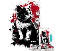 Puzzle da 1000 pezzi per ragazzi ritratto di gatto Munchkin ideale per compleanni e Natale Gioco educativo e impegnativo per ragazzi dai 14 anni in su (38x52cm)