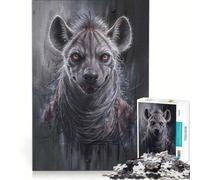Puzzle da 1000 pezzi per ragazzi, ritratto di iena con sguardo intenso, antistress, da assemblare, compleanno e Natale 50x75cm