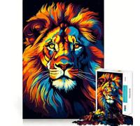 Puzzle da 1000 pezzi per ragazzi,ritratto di leone,pixel art,taglio preciso,giocattolo stimolante per la mente,relax,attività per il compleanno (38x26cm)