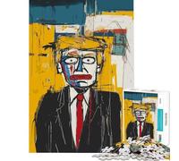 Puzzle da 1000 pezzi per ragazzi ritratto di Trump in stile street art ideale per compleanni e Natale Gioco educativo e impegnativo per ragazzi dai 14 anni in su (38x26cm)