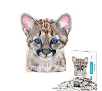 Puzzle da 1000 pezzi per ragazzi ritratto di un cucciolo di puma gioco stimolante divertente un'opera d'arte idee regalo (dimensioni 50x75cm)