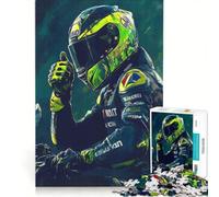 Puzzle da 1000 pezzi per ragazzi ritratto di un pilota MotoGP giochi educativi assemblaggio di modelli collezione d'artista belle arti 50x75cm