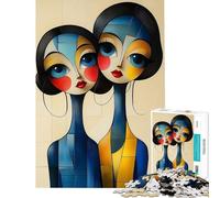 Puzzle da 1000 pezzi per ragazzi ritratto stilizzato di due donne ideale per compleanni e Natale Un'opera d'arte per tutta la famiglia adatto a partire dai 14 anni (38x52cm)