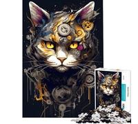Puzzle da 1000 pezzi per ragazzi: Robot Gatto Esercizio per il Cervello Gioco Educativo per la Famiglia Gioco per Ragazzi dai 14 anni in su (38x52cm)