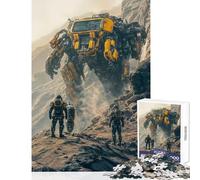 Puzzle da 1000 pezzi per ragazzi: robot gigante in un paesaggio desertico gioco pratico taglio di precisione giocattolo antistress per rafforzare l'amore tra le coppie (52x38cm)