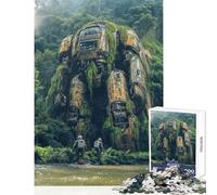 Puzzle da 1000 pezzi per ragazzi Robot gigante nella giungla gioco rompicapo per migliorare la memoria decorazione da parete compleanni e occasioni speciali (50x75cm)