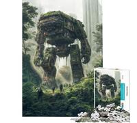 Puzzle da 1000 pezzi per ragazzi robot gigante nella giungla puzzle per adulti giocattolo fai da te analisi e logica regalo di compleanno e unico (dimensioni 38x26cm)