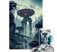 Puzzle da 1000 pezzi per ragazzi robot gigante post-apocalittico difficile e stimolante perfetto per la decorazione gioco educativo per ragazzi dai 14 anni in su 38x52cm