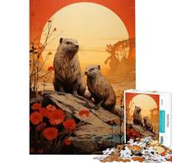 Puzzle da 1000 pezzi per ragazzi ROCK HYRAX gioco educativo e stimolante per la mente ideale come regalo di Babbo Natale segreto (dimensioni 38x52cm)