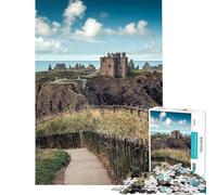 Puzzle da 1000 pezzi per ragazzi Rovine del Castello di Dunnottar Giocattolo per ragazzi Decorazione da parete Migliora la memoria Regalo per amici e familiari (Dimensioni 38x52cm)